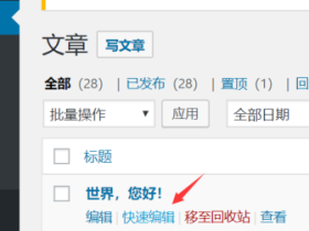 WordPress如何设置文章置顶