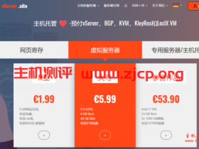 vServer.site:€12/年/1GB内存/5GB SSD空间/1TB流量/1Gbps端口/KVM/德国