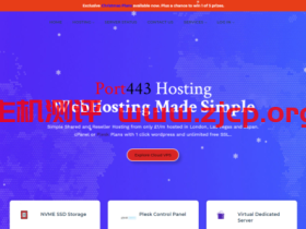 PORT443:£2/月/2G内存/100GB空间/250GB流量/500Mbps端口/KVM/OVH新加坡/英国