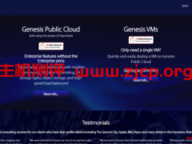 Genesishosting:美国芝加哥云服务器,OpenStack虚拟架构,1核1G内存5TB月流量$3/月起