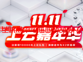 华为云:11.11上云嘉年华,领10000元上云礼包,1核2G云服务器60元/年秒杀,新购满额送华为X2折叠屏