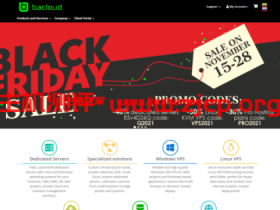 bacloud黑五促销:便宜服务器,E5v4U26Q独立服务器6折,Linux KVM VPS 5折,虚拟主机7折,可选美国/荷兰/立陶宛机房