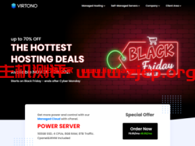 #黑五#virtono:全场最低3折优惠,标准vps首月€2.68起,大内存vps首月€18起,大硬盘vps首月€30起