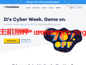 #黑五#Hostgator:托管主机计划最高优惠75%,月付$2.08起,免费送域名
