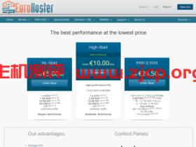 EuroHoster:E-2146G/32G/2*480G SSD/50T流量/1Gbps/8IP/西班牙马德里/月付$148