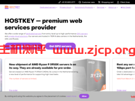 #高性能独服#hostkey:AMD Ryzen9 3900X/32G/500G NVMe/100M不限流量/俄罗斯/月付€98