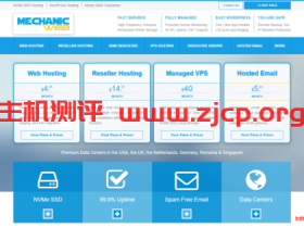 MechanicWeb：新加坡/洛杉矶等虚拟主机，10GB NVMe空间，100GB月流量，月付3.4美金
