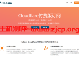 HoRain Cloudflare Pro付费版订阅50元/年_含WAF/自定义页面规则/5秒盾/ddos防御及报警策略