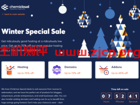 ChemiCloud：冬季促销，虚拟主机$2.99/月起，经销商主机享受70% 折扣，$2.99/月起，Cloud VPS首月50%折扣