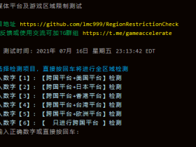 一键测试服务器IP是否支持流媒体平台及游戏区域脚本
