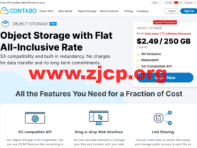 Contabo:美国对象存储( Object Storage)上线,不限流量,限时8折终身优惠,$2.49(250G/月),可选德国/美国/新加坡