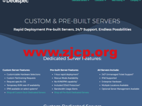 Dedispec:美国堪萨斯城服务器促销,允许挖矿,双E5-2670v2/32GB/480G SSD或4TB HDD硬盘/1Gbps不限流量,$49/月起