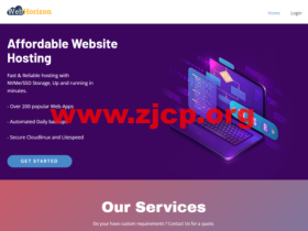 webhorizon:日本ipv6 vps,1核/768MB内存/10G SSD/100GB流量/1Gbps带宽,$12/年