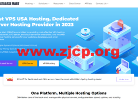 Database Mart:美国VPS/GPU服务器春季钜惠,$2.79起, 3天试用,解锁TikTok/ChatGPT,原生IP不限流