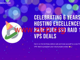 #六周年#CloudCone:洛杉矶机房vps,2核/1GB/30G SSD/1TB/1Gbps,$21/年