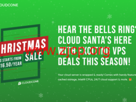 #圣诞节促销#cloudcone:美国便宜VPS,2核/1G内存/50G硬盘/3000G流量/1Gbs带宽,$16.5/年