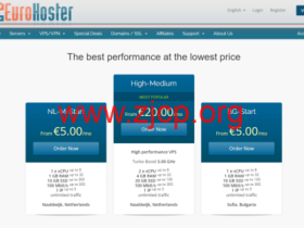 #年终促销#EuroHoster:保加利亚/荷兰机房vps/存储vps,5折优惠,€2.5/月起