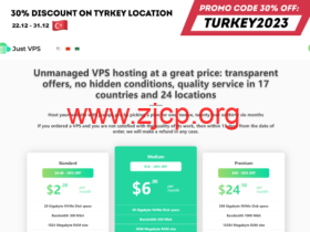 JustVPS:土耳其机房VPS,七折优惠,1核/1GB/20GB/300M不限流量,$3.08/月起,$92.40/5年