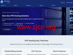 Mondoze:马来西亚vps,66折优惠,2核/2GB/60GB SSD/不限流量@100Mbps带宽,$8.33/月,可选住宅IP/原生IP/双ISP,解锁TikTok