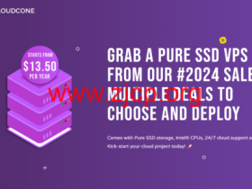 CloudCone:洛杉矶机房,2核/1GB/15G SSD/3TB@1Gbps,$13.5/年