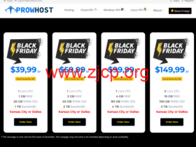 #Black Friday 2024#ProwHost:美国堪萨斯机房vps,1核/1GB内存/20G NVMe/1TB流量/1Gbps带宽,$39.9/年