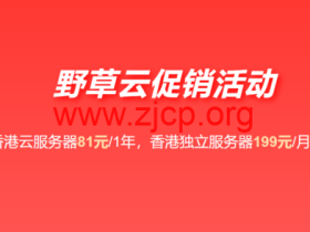 野草云:香港大带宽VPS年付81元起,可选AMD+NVMe硬件,香港独立服务器199元/年起