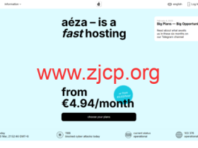 aeza:瑞典VPS,1核/4GB/10G NVMe/100Mbps不限流量,€1.09/月