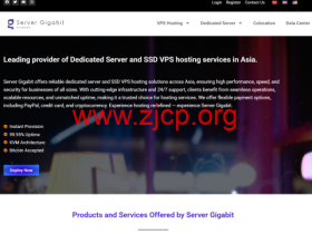 Server Gigabit: 马来西亚Linux VPS,2核2GB限时仅$7.97/月 ,支持Netflix/TikTok/ChatGPT | 住宅IP VPS、Windows VPS、独立服务器全线热销中