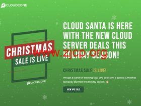 #圣诞促销#CloudCone:2核/1GB/24GB SSD/3.5TB@1Gbps带宽,$13.59/年,可选洛杉矶/圣路易斯机房