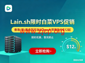 Lain.sh 限时白菜 VPS 促销:香港 / 德 / 美多区可选 2Gbps 大带宽年付 $12 起