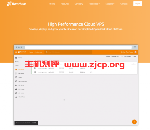 Ramnode充值送25%/KVM月费3美元起/支持小时计费/支持支付宝微信