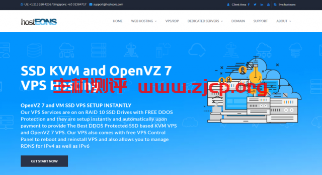 Hosteon最新8折优惠码发布，GTT/HE线路，全部为100Mbps不限流量