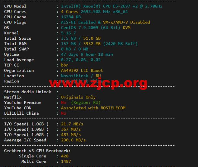 #2022年5月#JustHost：俄罗斯vps/美国vps，可自由更换IP，7.7元/月起，附新西伯利亚TTK (Novosibirsk)机房简单测评（第二次测评）插图1