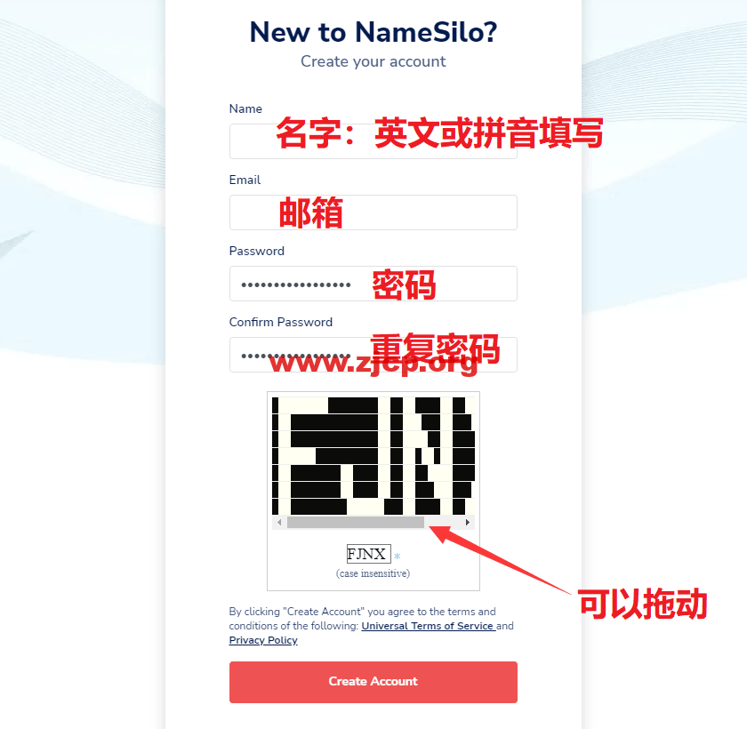 namesilo-create-your-account